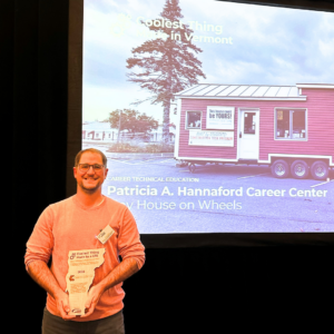 Patricia A Hannaford Career Center receiving the 2025 Coolest Thing Made by a Career Technical Education or STEAM Program Award