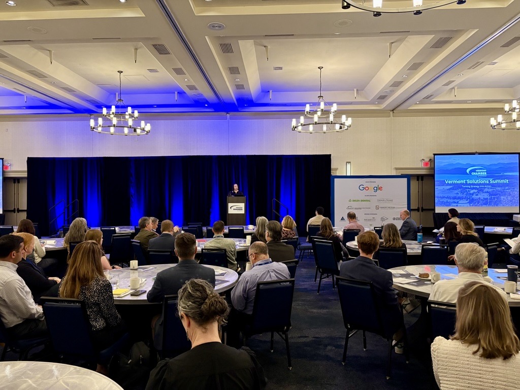 Amy Spear opening the 2025 Vermont Solutions Summit