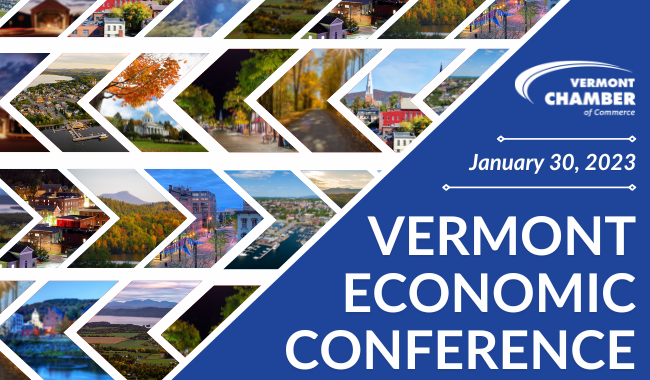Event information header. Vermont Economic Conference, January 30, 2023
