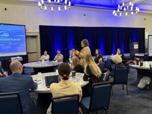 Kelly Krayewsky speaking at policy ruondtable