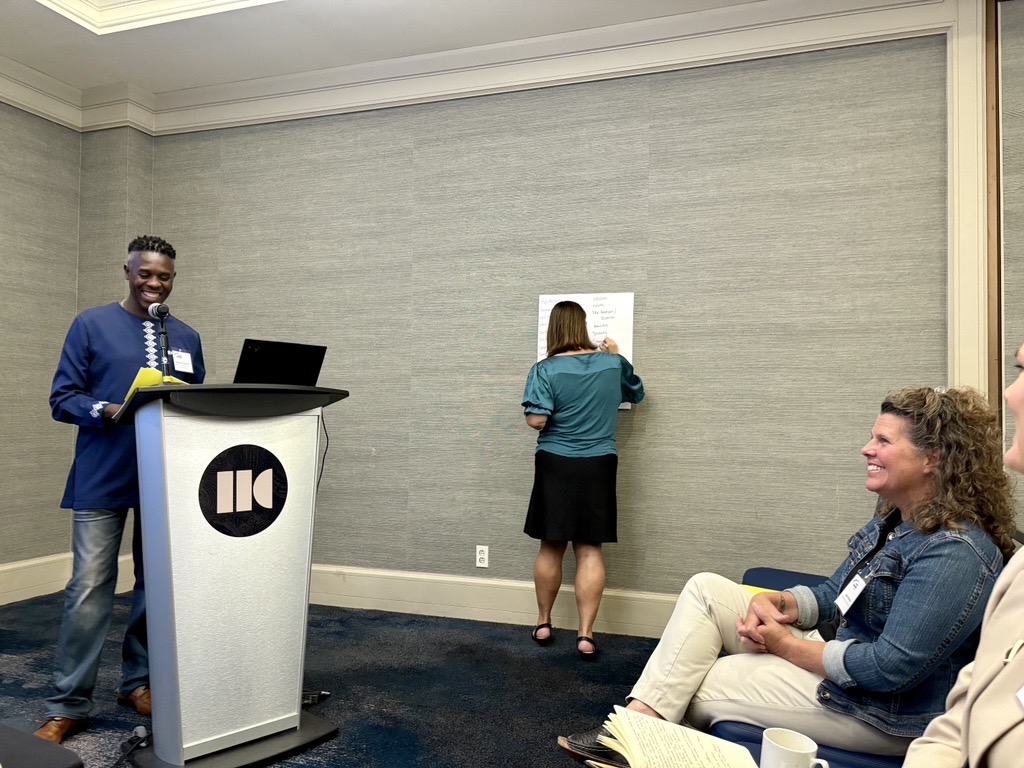 Tino Rutanhira and Karen Duguay at the 2025 Vermont Solutions Summit